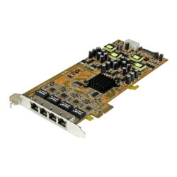 StarTech.com 4 Port Gigabit PoE (Power over Ethernet) Card - PCIe Network Card - PoE PoE+ Up to 25W Per Port - PCIe NIC - Gigabit Ethernet Card (ST4000PEXPSE) - Sítový adaptér - PCIe x4 - Gigabit Ethernet x 4