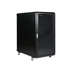 StarTech.com 22U Server Rack Cabinet with secure locking door - 4 Post Adjustable Depth (5.5" to 28.7") - 1768 lb capacity - 19 inch Portable Network Equipment Enclosure on wheels casters (RK2236BKF) - Rozvadec stojanový - 22U - pro P N: CABCAGENUTS6, CABSCREWM52, CABSCREWSM6, CABSCRWM520, CABSCRWM620, CABSCRWS1224