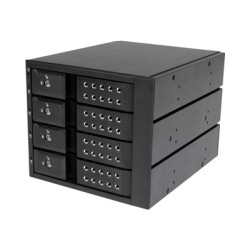 StarTech.com 4-Bay Mobile Rack Backplane - Trayless Hot Swap Mobile Rack Backplane for 3.5in SAS II SATA III - 6 Gbps HDD (HSB4SATSASBA) - Skladovací mobilní rack - 2.5" - cerná