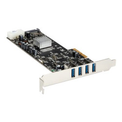 StarTech.com 4 Port USB 3.0 PCIe Card w 4 Dedicated Channels - UASP - USB 3.0 PCI Express Card Adapter - USB adaptér - PCIe x4 - USB 3.0 x 4 - pro P N: BNDTB10GI, BNDTB210GSFP, BNDTB310GNDP, BNDTB410GSFP, BNDTB4M2E1, BNDTBUSB3142
