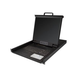 StarTech.com 8 Port Rackmount KVM Console with 6ft Cables, Integrated KVM Switch with 19" LCD Monitor, Fully Featured 1U LCD KVM Drawer- OSD KVM, Durable 50,000 MTBF, USB + VGA Support - 19in. LCD KVM Console (RKCONS1908K) - KVM konzole s prepínac KVM - 8 porty - PS 2, USB - Anglictina americká (QWERTY) - 19" - pripevnitelný na regál - 1280 x 1024 - 250 cd m? - 1000:1 - VGA - cerná - 1U