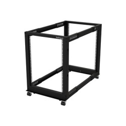 StarTech.com 15U 19" Open Frame Server Rack, 4 Post Adjustable Depth 22-40" Mobile, Free Standing Rolling Network Computer Equipment Data Rack, Dell PowerEdge, HP ProLiant ThinkServer - Adjustable Server Rack (4POSTRACK15U) - Rozvadec stojanový open frame - 4 pozice - podlahové provedení - cerná - 15U