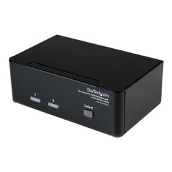 StarTech.com DVI KVM Switch with Audio & USB 2.0 Hub - 2-Port USB KVM Switch - 1920 x 1200 - Dual Monitor KVM Switch (SV231DD2DUA) - Prepínac KVM audio USB - 2 x KVM zvuk USB - 1 místní uživatel - desktop - pro P N: IM12D1500P, SVA12M2NEUA, SVA12M5NA, USBDVI4N1A10, USBDVI4N1A6