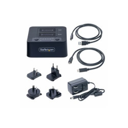 StarTech.com 1:1 Standalone M.2 NVMe Drive Duplicator and Dock - Solid state hard drive duplicator - 2 zásuvky (PCIe (NVMe)) - kompatibilní s TAA