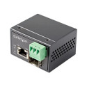 StarTech.com PoE+ Industrial Fiber to Ethernet Media Converter 30W, SFP to RJ45, Singlemode Multimode Fiber Optic to Copper Gigabit Ethernet, Mini Compact Size, IP-30 -40 to +75C, 1Gbps - Mini Media Converter (IMC1GSFP30W) - Konvertor médií s optickými vlákny - 1GbE - 1000Base-SX, 1000Base-T - RJ-45 SFP (mini-GBIC) - až 10 km