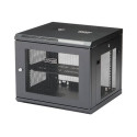 StarTech.com "9U Wall Mount Server Rack Cabinet - 4-Post Adjustable Depth (2"" to 19"") Network Equipment Enclosure with Cable Management (RK920WALM)" - Rozvadecová skrín - montáž na stenu - cerná - 9U