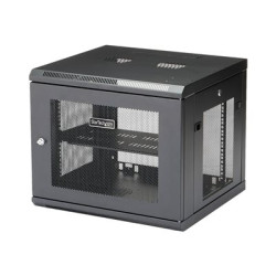 StarTech.com "9U Wall Mount Server Rack Cabinet - 4-Post Adjustable Depth (2"" to 19"") Network Equipment Enclosure with Cable Management (RK920WALM)" - Rozvadecová skrín - montáž na stenu - cerná - 9U
