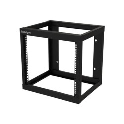 StarTech.com 9U 19" Wall Mount Network Rack 17" Deep 2 Post Open Frame for Server Room Data AV IT Communication Computer Equipment Patch Panel w Cage Nuts Screws Hook Loop 175lb Capacity - Wallmount Server Rack (RK919WALLO) - Rozvadec stojanový open frame - 2 pozice - montáž na stenu - cerná - 9U - 19"