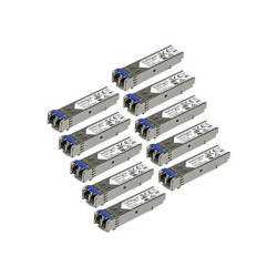 StarTech.com 10 pack HPE J4859C Compatible SFP Module, 1000BASE-LX, 1GbE Single Mode SMF MMF Optic Transceiver, 1 Gigabit Ethernet, LC Connector 10km, 1310nm DDM, HPE 1400 1700, Mini GBIC - Lifetime Warranty (J4859C10PKST) - Transceiver modul SFP (mini-GBIC) (odpovídá: HP J4859C) - 1GbE - 1000Base-LX - LC - až 10 km - 1310 nm (balení 10) - pro HPE 1700, 2610, 93XX, Switch XL 10 100 1000; HPE Aruba 2530, 2930F 24, 2930F 48, 5406
