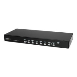 StarTech.com 8 Port 1U Rackmount USB KVM Switch Kit with OSD and Cables - Rack mount KVM - VGA KVM Switch - 8 Port KVM Switch (SV831DUSBUK) - Prepínac KVM - 8 x KVM port(s) - 1 místní uživatel - Lze montovat do rozvadece - pro P N: RK12OD2, RK3236BKF, RK4236BKB, RK4242BK30, RKCONS1701, RKCONS17HD, RKQMCAB12V2