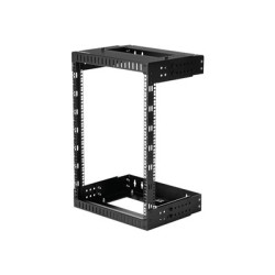 StarTech.com 15U 19" Wall Mount Network Rack, Adjustable Depth 12-20" 2 Post Open Frame Server Room Rack for AV Data IT Communication Computer Equipment Switch with Cage Nuts & Screws - 15U Adjustable Rack - Rozvadec stojanový - montáž na stenu - cerná - 15U - 19"