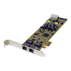 StarTech.com Dual Port PCI Express Gigabit Ethernet Network Card Adapter - 2 Port PCIe NIC 10 100 100 Server Adapter with PoE PSE (ST2000PEXPSE) - Sítový adaptér - PCIe - Gigabit Ethernet x 2