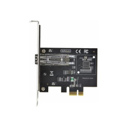 StarTech.com 1-Port GbE SFP Network Card, PCIe 2.1 x1, Intel I210-IS, 1GbE Controller, 1000BASE Copper Fiber Optic, Single-Port Gigabit Ethernet NIC, Desktop Server Backplanes - Windows and Linux Compatible (P011GI-NETWORK-CARD) - Sítový adaptér - PCIe 2.0 - Gigabit SFP x 1 - cerná