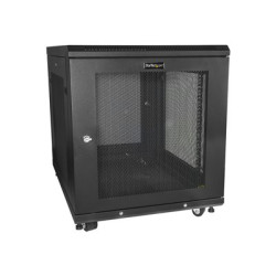 StarTech.com 12U Server Rack Cabinet, 4-Post Adjustable Depth (2" to 30")Network Equipment Rack Enclosure w Casters Cable Management Shelf Locking, Dell PowerEdge, HP ProLiant, ThinkServer - 12U Rack Cabinet (RK1233BKM) - Rozvadec stojanový skrín - cerná - 12U - 31"