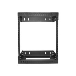 StarTech.com 12U 19" Wall Mount Network Rack, Adjustable Depth 12-20" 2 Post Open Frame Server Room Rack for AV Data IT Communication Computer Equipment Switch with Cage Nuts & Screws - 12U Adjustable Rack (RK12WALLOA) - Rozvadec stojanový - montáž na stenu - cerná - 12U - 20"