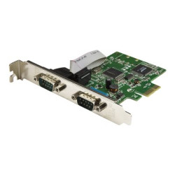 StarTech.com 2-Port PCI Express Serial Card with 16C1050 UART - RS232 Low Profile Serial Card - PCI Serial Card (PEX2S1050) - Sériový adaptér - PCIe nízký profil - RS-232 x 2