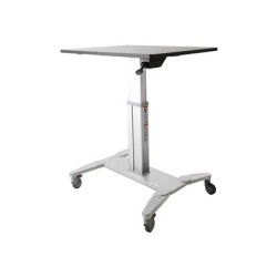 StarTech.com Mobile Standing Desk, Portable Sit Stand Ergonomic Height Adjustable Cart on Wheels, Rolling Computer Laptop Workstation Table w Locking One-Touch Lift for Teachers Student - Mobile Computer Table (STSCART) - Stojan - pro notebook klávesnice myš - cerná a stríbrná - pro P N: ARMTBLTDT, ARMTBLTIW, ARMTBLTUGN