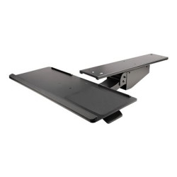 StarTech.com Under Desk Keyboard Tray, Full Motion & Height Adjustable Keyboard and Mouse Tray, 10" x 26" Platform, Ergonomic Sliding Computer Keyboard Holder with Mouse Pad & Wrist Rest - Desk Mount Keyboard Tray - Keyboard mouse tray - montáž pod stul - cerná