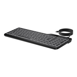 HP 405 - Klávesnice - více zařízení - 65% - compact - podsvícená - USB - QWERTY - Mezinárodní angličtina - černá
