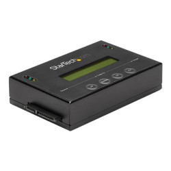 StarTech.com 1:1 Hard Drive Duplicator and Eraser for 2.5" & 3.5" SATA HDD SSD - LCD & RS-232  - 14GBpm Duplication Speed - Cloner & Wiper (SATDUP11) - Duplikátor pevného disku - 2 zásuvky (SATA-600) - pro P N: SVA12M5NA
