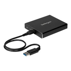 StarTech.com Dual-Slot Hard Drive Enclosure for M.2 SATA SSDs - USB 3.1 (10Gbps) - Aluminum - M.2 to SATA - Raid Drive Enclosure (SM22BU31C3R) - Flashové úložište - 2 zásuvky - USB 3.1 (externí) - pro P N: TBLT3MM1MA, TBLT3MM2M, TBLT3MM2MA