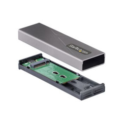 StarTech.com USB-C 10Gbps to M.2 NVMe or M.2 SATA SSD Enclosure, Tool-free M.2 PCIe SATA NGFF SSD Enclosure, Portable Aluminum Case, USB Type-C & USB-A Host Cables, For 2230 2242 2260 2280 - Works w Thunderbolt 3 (M2-USB-C-NVME-SATA) - Kryt úložište - M.2 - M.2 Card (PCIe NVMe & SATA) - USB-C 3.2 (Gen 2) - šedá space gray