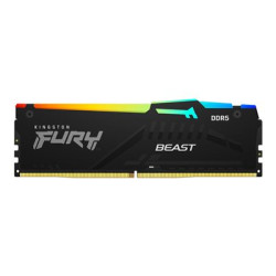 Kingston FURY Beast RGB - DDR5 - modul - 32 GB - DIMM 288-pin - 2600 MHz PC5-41600 - CL40 - 1.25 V - bez vyrovnávací pameti - on-die ECC - cerná