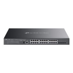 TP-Link Omada SG5428XMPP V1 - Přepínač - L3 Lite - řízený - 24 x 10 100 1000 (PoE++) + 4 x 10Gb Ethernet SFP+ - proudění vzduchu ze strany na stranu - Lze montovat do rozvaděče - PoE++ (500 W)