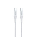 Epico Braided PD Cable 1,2m USB-C to USB-C - bílá