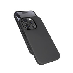 Epico Mag+ kožený kryt iPhone 15 Pro - černá