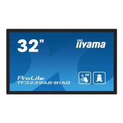 iiyama ProLite TF3239AS-B1AG - 32" Třída úhlopříčky (31.5" zobrazitelný) displej LCD s LED podsvícením - digital signage - s vestavěný mediální přehrávač a dotyková obrazovka (multi touch) - Android - 1080p 1920 x 1080 - černá