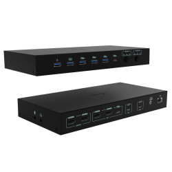 i-tec USB-C KVM Docking station for 3 Hosts, Dual Display, 2x Power Delivery (1x 92W 2x 65W)