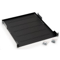 TRITON Police s perforací 19", 1U 550mm, nosnost 40kg, černá