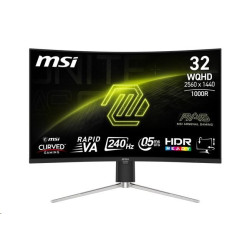 MSI MAG 325CQRXF E2 LCD VA/PVA/MVA 31,5" 2560 x 1440 0,5ms 300nitů 3 500:1 240Hz    USB-C  Černo - stříbrná