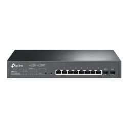 TP-Link JetStream TL-SG2210MP V4 - Přepínač - inteligentní - 8 x 10 100 1000 (PoE+) + 2 x SFP - Lze montovat do rozvaděče, desktop - PoE+ (150 W)