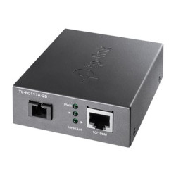 TP-Link TL-FC111A-20 - Konvertor médií s optickými vlákny - 100Mb LAN - 10Base-T, 100Base-TX, WDM - jednoduchý režim SC UPC RJ-45 - až 20 km - 1550 (TX) 1310 (RX) nm - pro JetStream TL-SG3452XP V1