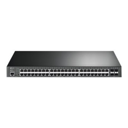 TP-Link JetStream TL-SG3452P V3.26 - Přepínač - L2+ - řízený - 48 x 10 100 1000 (PoE+) + 4 x gigabitů SFP - Lze montovat do rozvaděče - PoE+ (384 W)