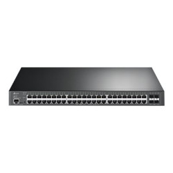 TP-Link JetStream TL-SG3452XP V2.6 - Přepínač - L2+ - řízený - 48 x 10 100 1000 (PoE+) + 4 x 10 Gigabit SFP+ - Lze montovat do rozvaděče - PoE+ (500 W)