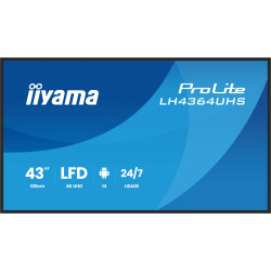 43" iiyama LH4364UHS-B1AG:VA,4K UHD,Android,24 7