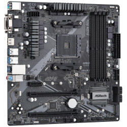 ASRock B450M PRO4 R2.0 AM4 4x DDR4 DIMM HDMI DVI-D VGA M.2 USB-C mATX