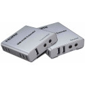 PremiumCord HDMI KVM extender s 2xUSB na 60m s audiem přes jeden kabel Cat5 6