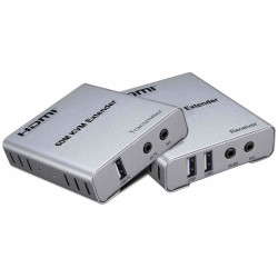 PremiumCord HDMI KVM extender s 2xUSB na 60m s audiem přes jeden kabel Cat5 6