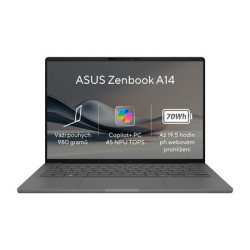 ASUS Zenbook 14 - Qualcomm Purwa SE 16GB 512GB SSD 14" WUXGA OLED 2y PUR Win 11 Home šedá