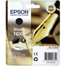 Inkoustová cartrige, Epson, Epson WorkForce WF-2540WF, WF-2530WF, WF-2520NF, black, C13T16