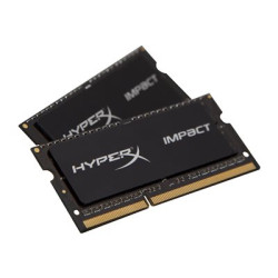 HyperX Impact Black Series - DDR3L - sada - 16 GB: 2 x 8 GB - SO-DIMM 204-pin - 1600 MHz PC3L-12800 - CL9 - 1.35 1.5 V - bez vyrovnávací paměti - bez ECC