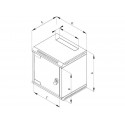 Triton 10" rozvaděč jednodílný 6U 260mm, plechové dveře