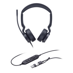 Yealink UH44 Dual Teams USB-C A, drátová náhlavní