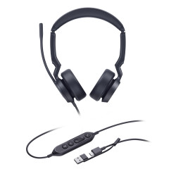 Yealink UH44 Dual UC USB-C A, náhlavní souprava