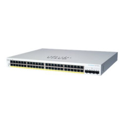 Cisco Business 220 Series CBS220-48FP-4X - Prepínac - inteligentní - 48 x 10 100 1000 (PoE+) + 4 x 10 Gigabit SFP+ (uplink) - Lze montovat do rozvadece - PoE+ (740 W) - repasováno