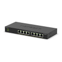 NETGEAR 300 Series GS308LP - Prepínac - essentials - nerízený - 8 x 10 100 1000 (PoE+) - desktop, pro pripevnení na zed - PoE+ (60 W)